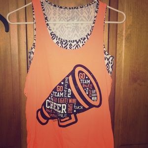 Justice cheer tank top with built in bra